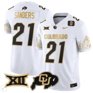 Shedeur Sanders  #21 Colorado Buffaloes Vapor Big 12 Patch   White