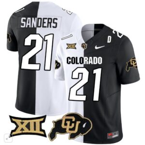 Shedeur Sanders  #21 Colorado Buffaloes Vapor Limited Big 12 Patch   Split