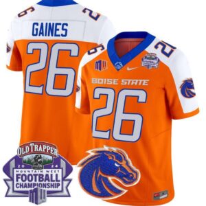 Sire Gaines  #26 Boise State Broncos Championship Vapor   Orange Alternate