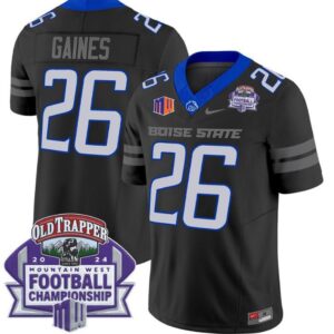 Sire Gaines  #26 Boise State Broncos Championship Vapor Patch   Black