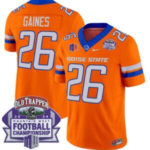Sire Gaines  #26 Boise State Broncos Championship Vapor Patch   Orange