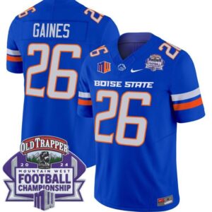 Sire Gaines  #26 Boise State Broncos Championship Vapor Patch   Royal