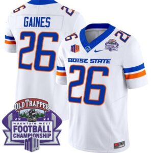 Sire Gaines  #26 Boise State Broncos Championship Vapor Patch   White
