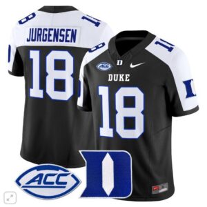 Sonny Jurgensen  #18 Duke Blue Devils ACC Vapor Patch   Black Alternate