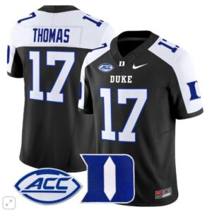 Star Thomas  #17 Duke Blue Devils ACC Vapor Patch   Black Alternate