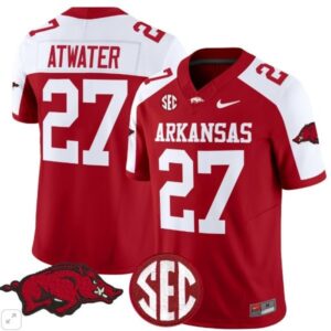 Steve Atwater  #27 Arkansas Razorbacks Home Vapor   Scarlet Alternate