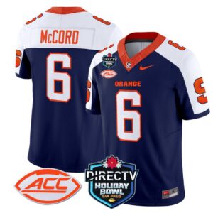 Syracuse Orange 2025 Holiday Bowl Patch Vapor  Navy Alte Kyle McCord  #6