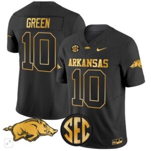 Taylen Green  #10 Arkansas Razorbacks Home Vapor Patch   Black Gold