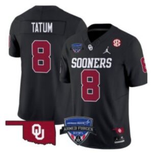 Taylor Tatum  #8 Oklahoma Sooners 2025 Armed Forces Bowl Patch   Black