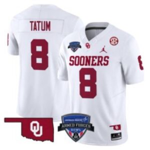 Taylor Tatum  #8 Oklahoma Sooners 2025 Armed Forces Bowl Patch   White