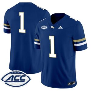 Team Blank Name  #1 Georgia Tech Yellow Jackets ACC Vapor Patch   Navy