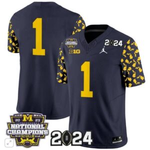 Team Blank Name  #1 Michigan Wolverines 2024 Michigan State Style Vapor  Navy