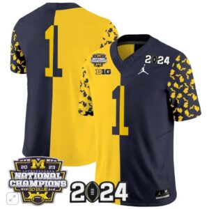 Team Blank Name  #1 Michigan Wolverines 2024 Michigan State Style Vapor  Split