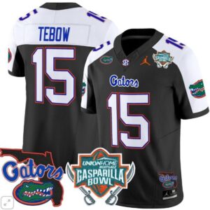 Tebow  #15 Florida Gators Gasparilla Bowl Vapor   Black Alternate