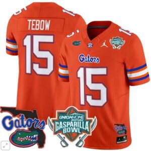 Tebow  #15 Florida Gators Gasparilla Bowl Vapor   Orange