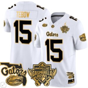 Tebow  #15 Florida Gators Gasparilla Bowl Vapor   White Gold