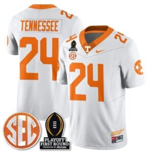 Tennessee  #24 Tennessee Volunteers  Playoff First Round Patch  White