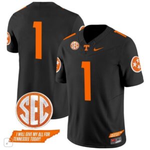 Tennessee Volunteers Blank Name  #1 Home Vapor SEC Patch College   - Black