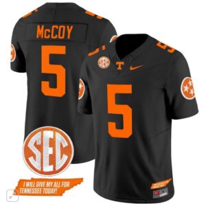 Tennessee Volunteers Bru McCoy  #5 Home Vapor SEC Patch College   - Black