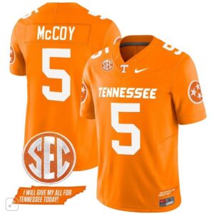 Tennessee Volunteers Bru McCoy  #5 Vapor SEC Patch College   Orange