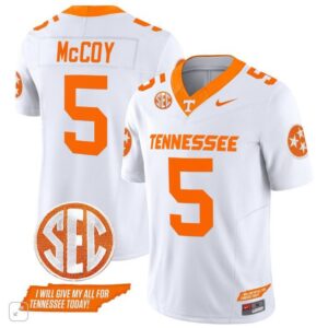 Tennessee Volunteers Bru McCoy  #5 Vapor SEC Patch College   White
