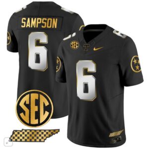Tennessee Volunteers Dylan Sampson  #6 Vapor SEC Patch College   Black Limited