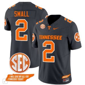 Tennessee Volunteers Jabari Small  #2 Home Vapor SEC Patch College   Black