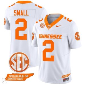Tennessee Volunteers Jabari Small  #2 Vapor SEC Patch College   White