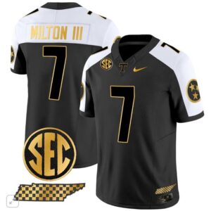Tennessee Volunteers Joe Milton III  #7 Vapor SEC Patch College   Black Altern