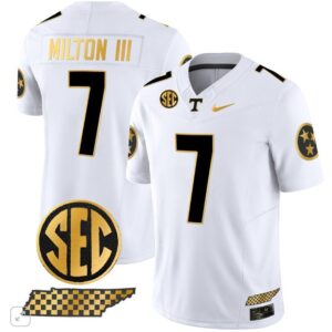 Tennessee Volunteers Joe Milton III  #7 Vapor SEC Patch College   White Gold