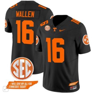 Tennessee Volunteers Morgan Wallen  #16 Home Vapor SEC Patch College   - Black