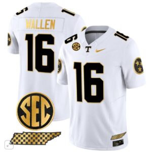 Tennessee Volunteers Morgan Wallen  #16 Vapor SEC Patch College   White Gold