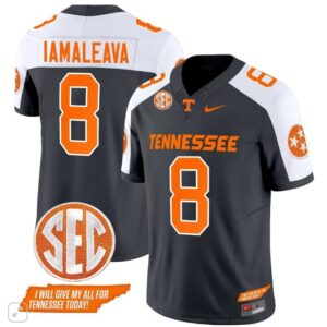 Tennessee Volunteers Nico Lamaleava  #8 Vapor SEC Patch   Black Altern