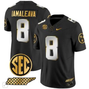 Tennessee Volunteers Nico Lamaleava  #8 Vapor SEC Patch   Black Limited