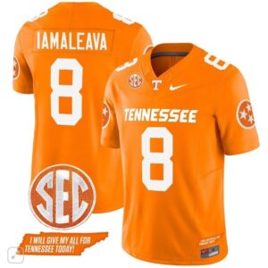 Tennessee Volunteers Nico Lamaleava  #8 Vapor SEC Patch   Orange