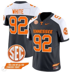 Tennessee Volunteers Reggie White  #92 Vapor SEC Patch   Black Altern