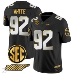 Tennessee Volunteers Reggie White  #92 Vapor SEC Patch   Black Limited