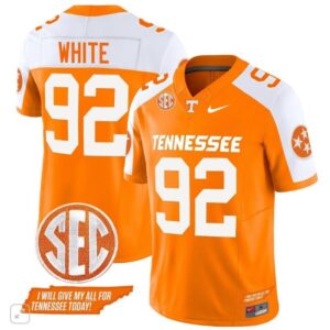 Tennessee Volunteers Reggie White  #92 Vapor SEC Patch   Orange Altern