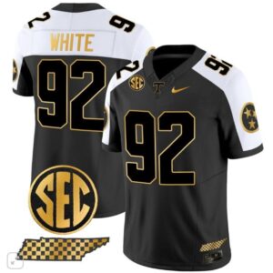 Tennessee Volunteers Reggie White  #92 Vapor SEC Patch College   Black Altern