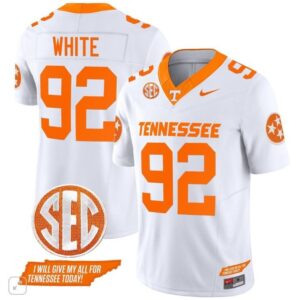 Tennessee Volunteers Reggie White  #92 Vapor SEC Patch College   White