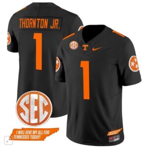 Tennessee Volunteers Thornton Jr.  #1 Home Vapor SEC Patch College   - Black