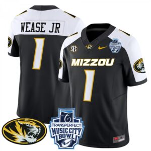 Theo Wease JR.  #1 Missouri Tigers Music City Bowl Vapor   Black Alternate