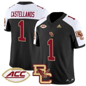 Thomas Castellanos  #1 Boston College Eagles 2024 Vapor   Black Alternate