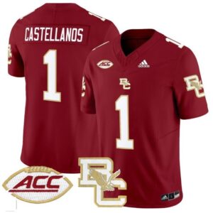 Thomas Castellanos  #1 Boston College Eagles 2024 Vapor   Maroon