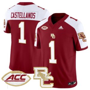 Thomas Castellanos  #1 Boston College Eagles 2024 Vapor   Maroon Alternate