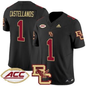 Thomas Castellanos  #1 Boston College Eagles 2024 Vapor Patch   Black