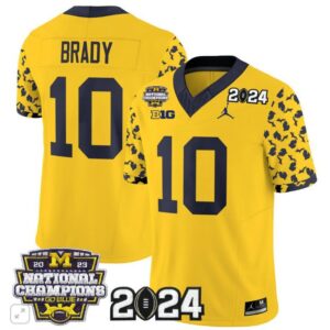 Tom Brady  #10 Michigan Wolverines 2024 Michigan State Style Vapor  Gold