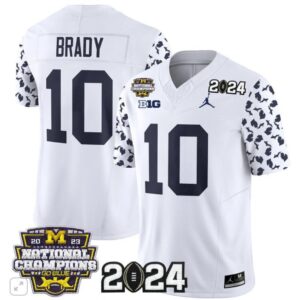 Tom Brady  #10 Michigan Wolverines 2024 Michigan State Style Vapor  White