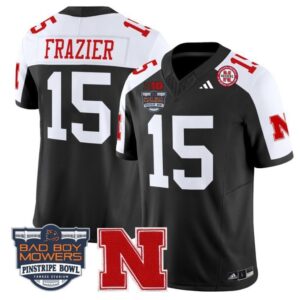 Tommie Frazier  #15 Nebraska Cornhuskers 2025 Pinstripe Bowl   Black Alternate