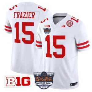 Tommie Frazier  #15 Nebraska Cornhuskers 2025 Pinstripe Bowl B1G Patch   White